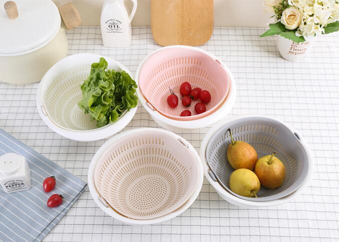 Double-Dish Sink Drain Basket