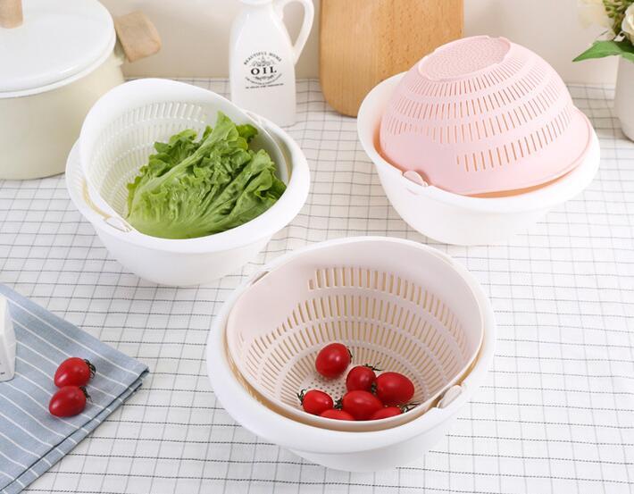 Double-Dish Sink Drain Basket