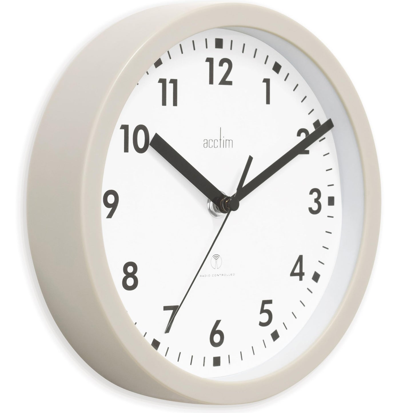 Acctim 74667 Nardo 20cm Radio Controlled Grey Wall Clock