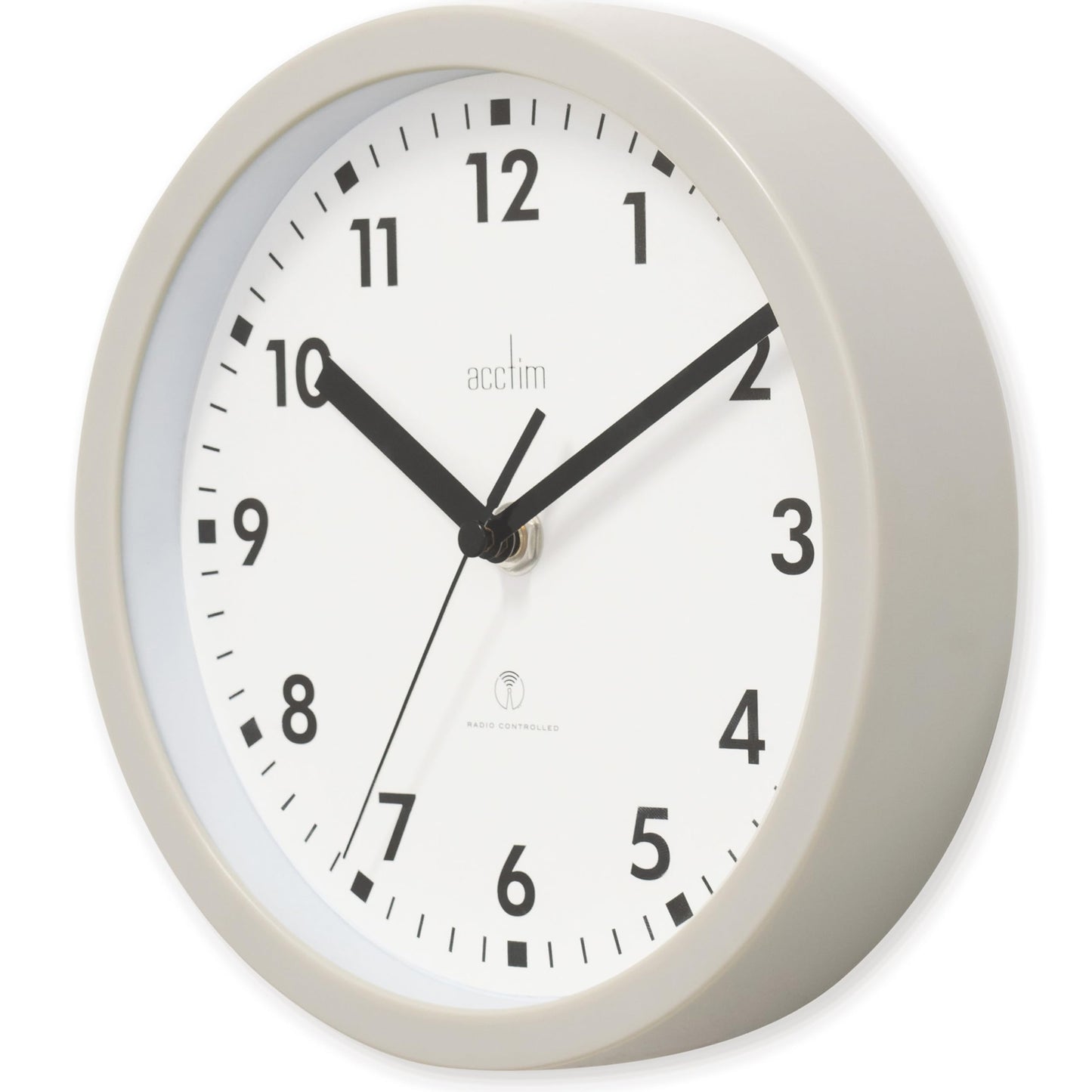 Acctim 74667 Nardo 20cm Radio Controlled Grey Wall Clock