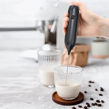 Electric Milk Frother with USB Type-C Rechargeable Cable