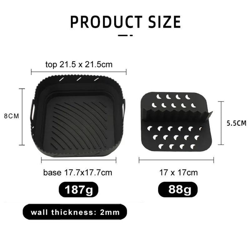 Air Fryer Silicone Liners with Divider