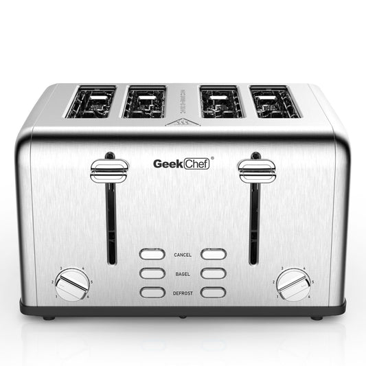 Stainless Steel Extra-Wide Slot Toaster